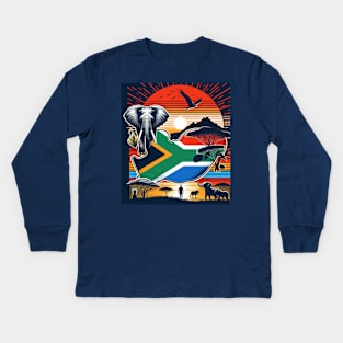 South Africa Country, My pride Kids Long Sleeve T-Shirt